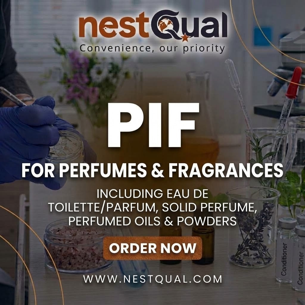 PIF for Perfumes & Fragrances (Including Eau de toilette/parfum, solid perfume, perfumed oils & powders)