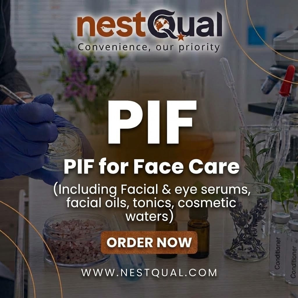 PIF for Face Care (Including Facial & eye serums, facial oils, tonics, cosmetic waters)