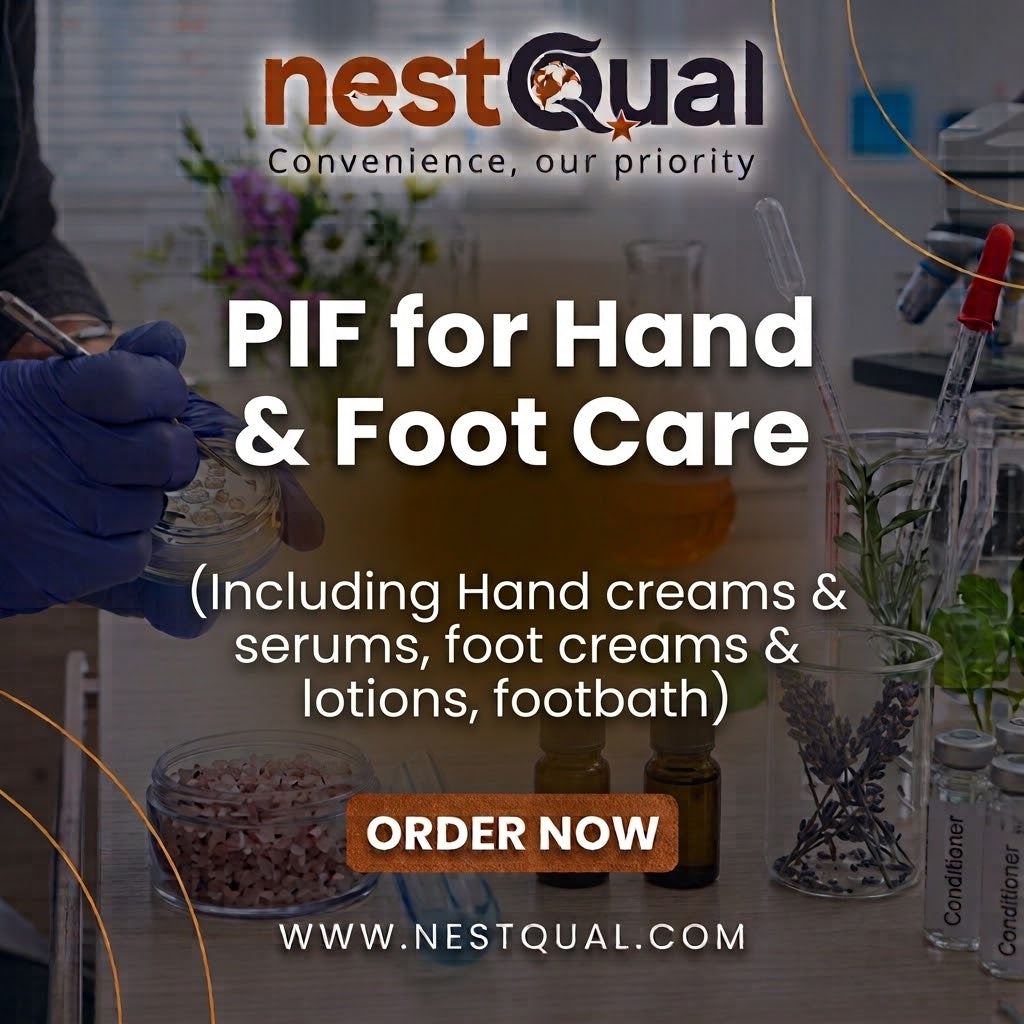 PIF for Hand & Foot Care (Including Hand creams & serums, foot creams & lotions, footbath)